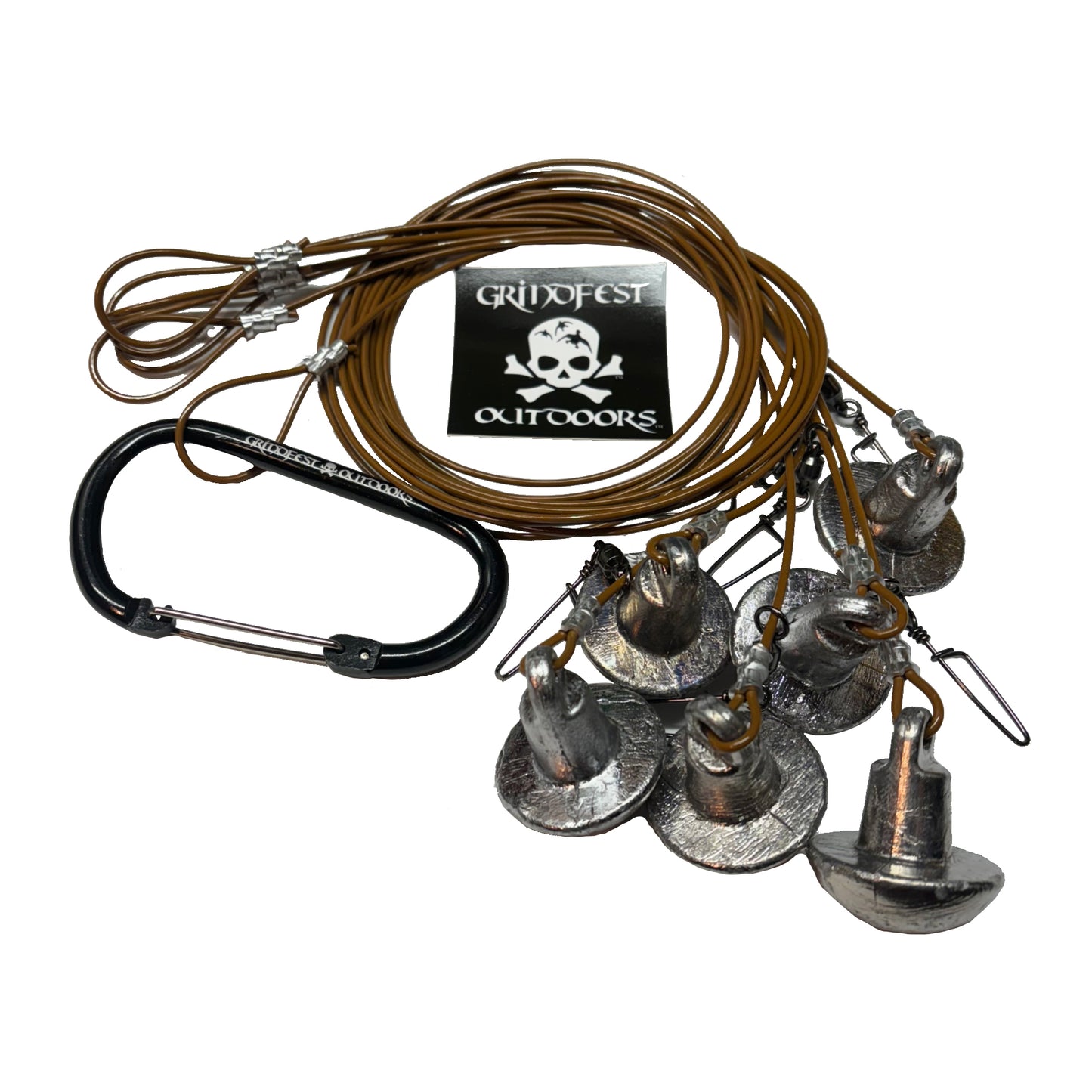 12oz Coated Steel Cable Texas Rigs (Half Dozen)