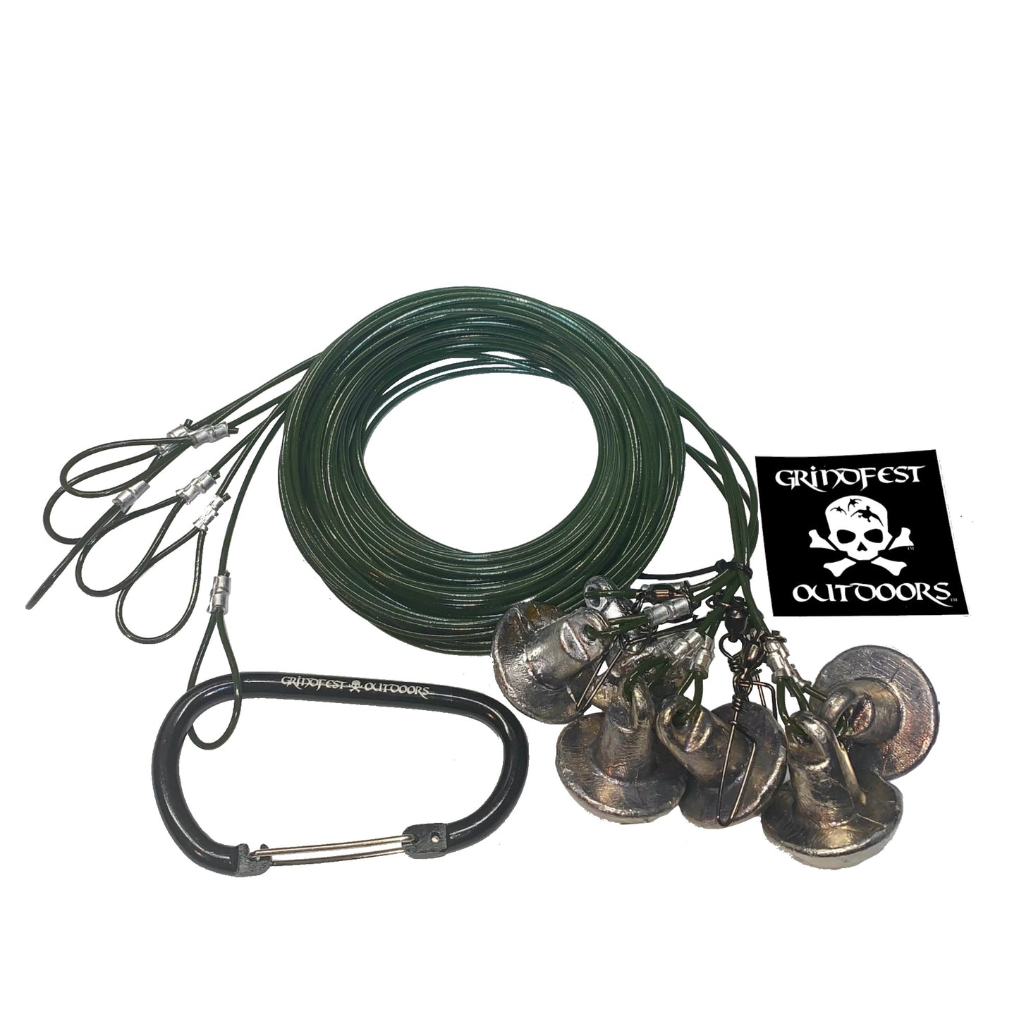 12oz Coated Steel Cable Texas Rigs (Half Dozen)