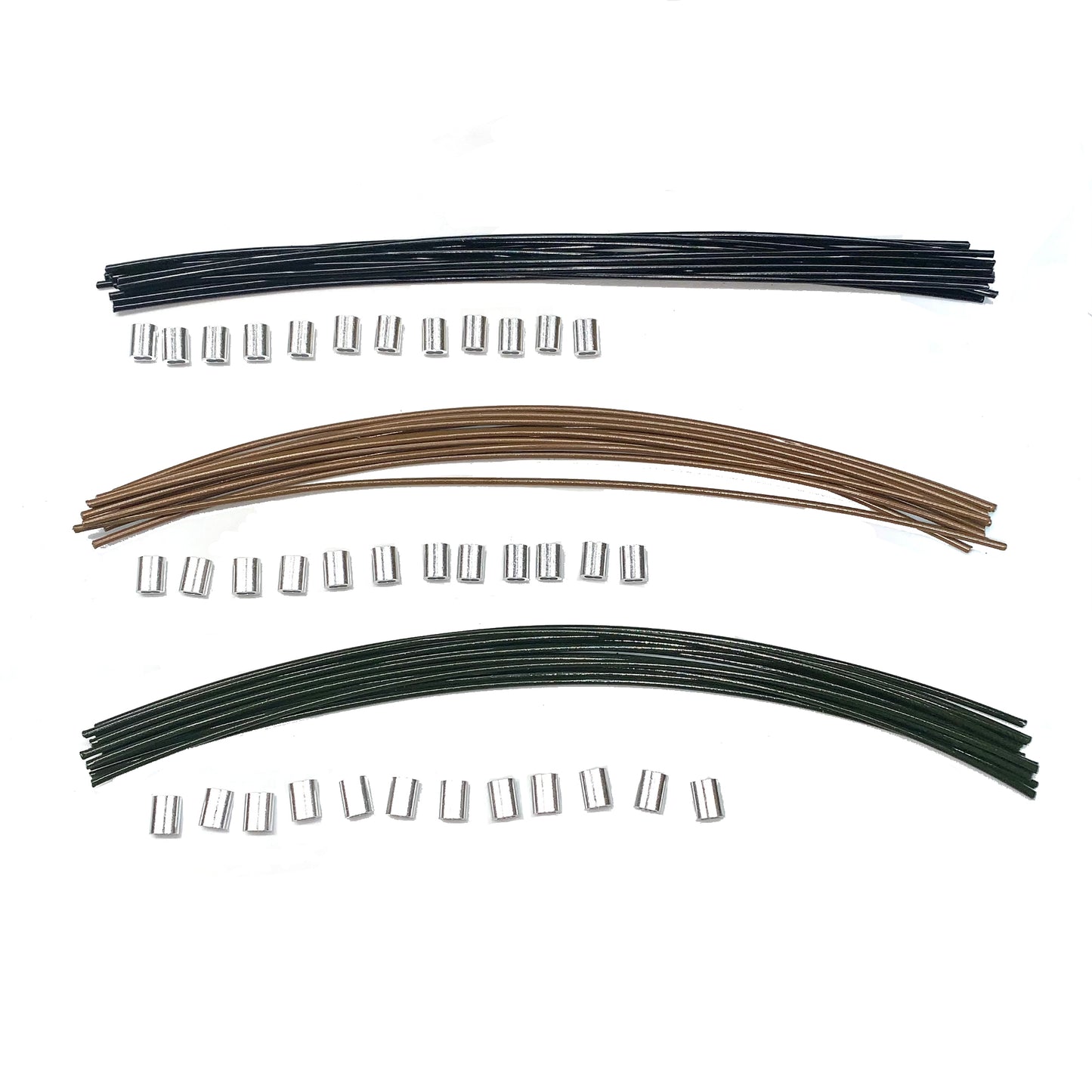 Coated Steel Cable Tail Loops. 12", per doz.