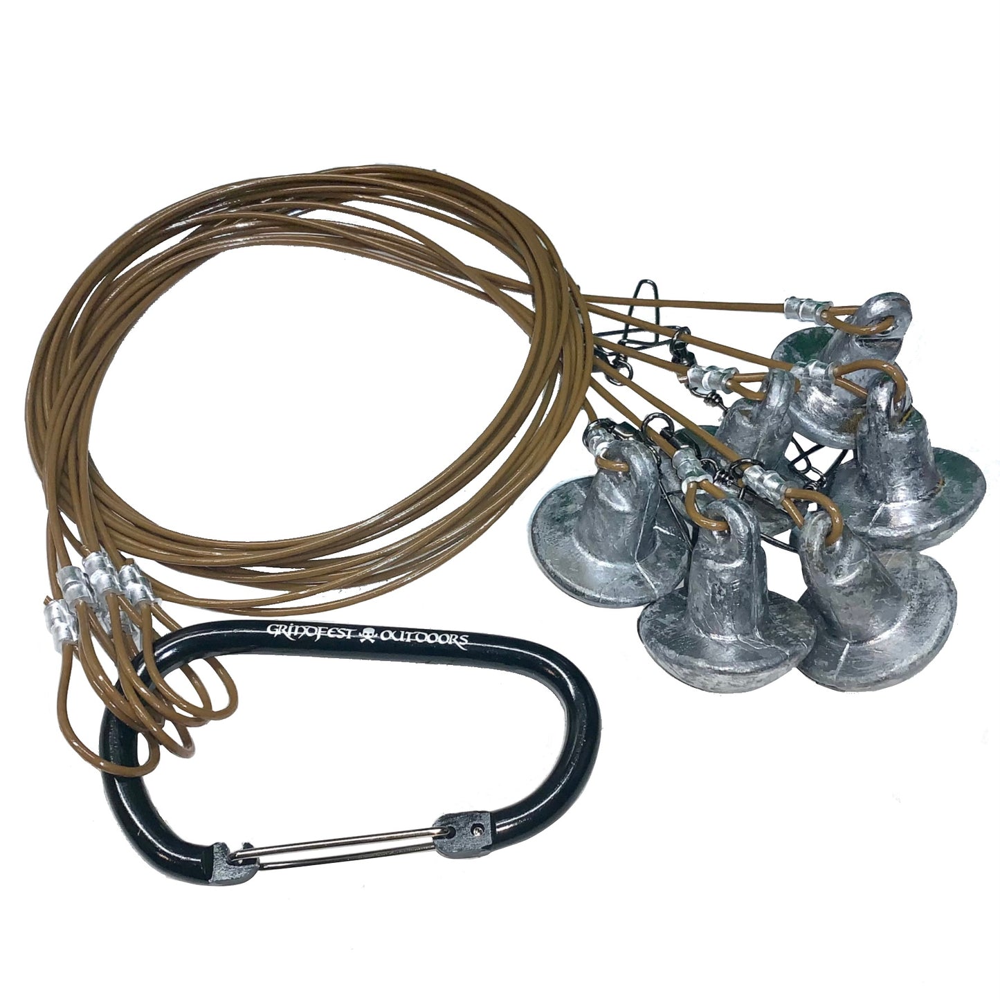 12oz Coated Steel Cable Texas Rigs (Half Dozen)