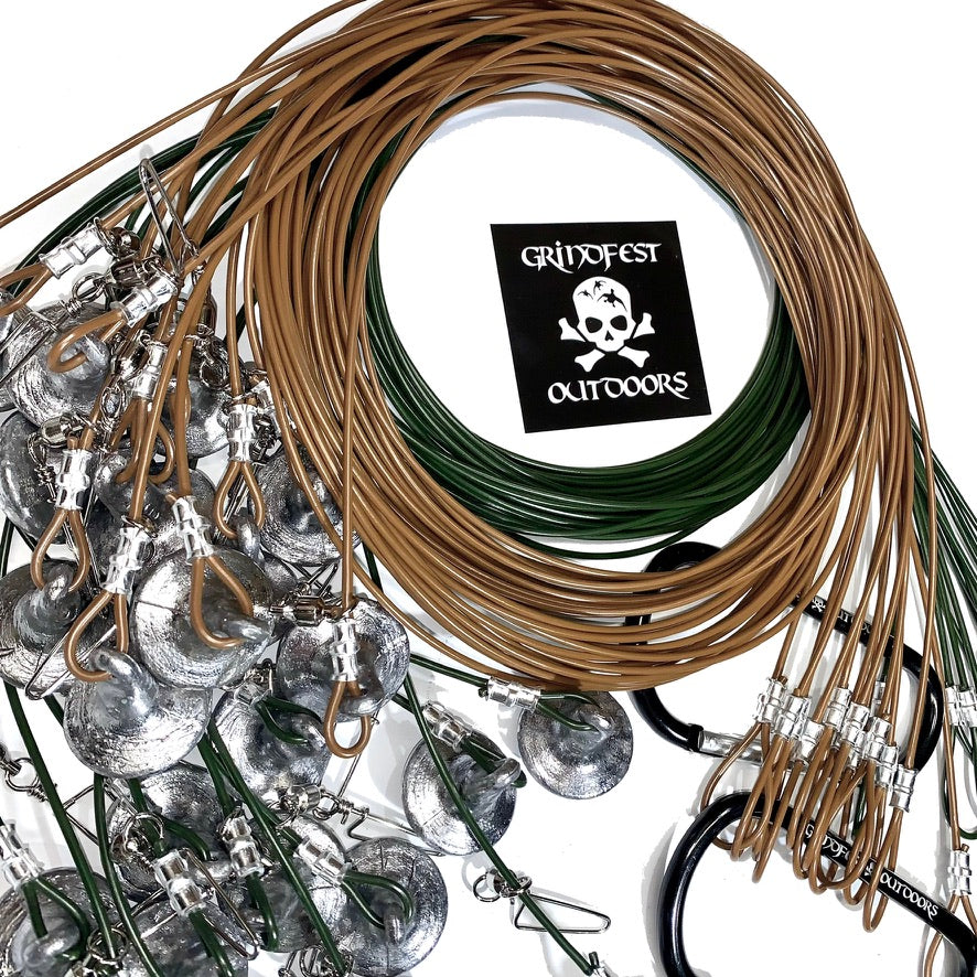 6oz Coated Steel Cable Texas Rigs – GrindFest Outdoors