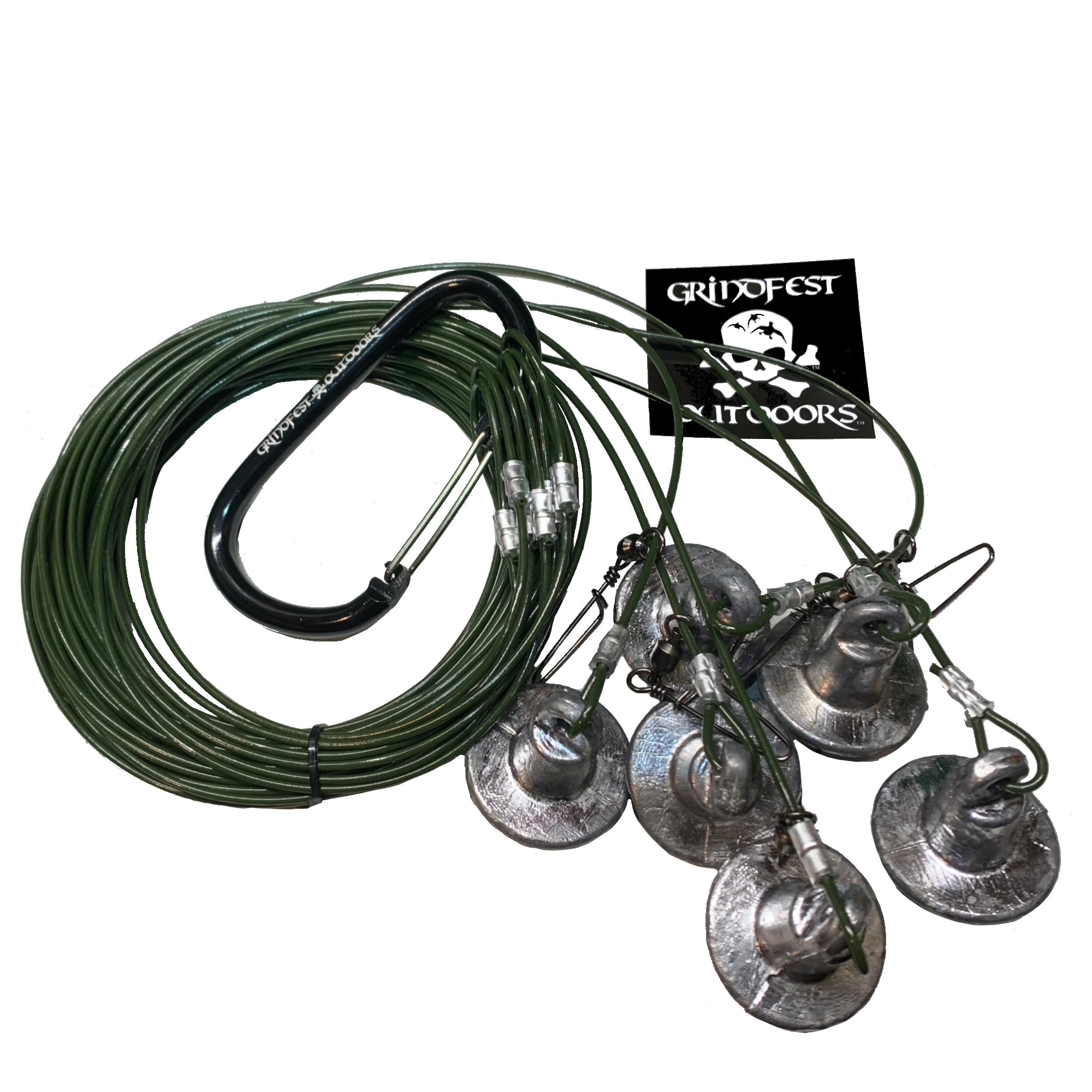 48 4oz Egg Sinker PVC Coated Cable Texas Rig Style Decoy Rigs For Waterfowl Hunting