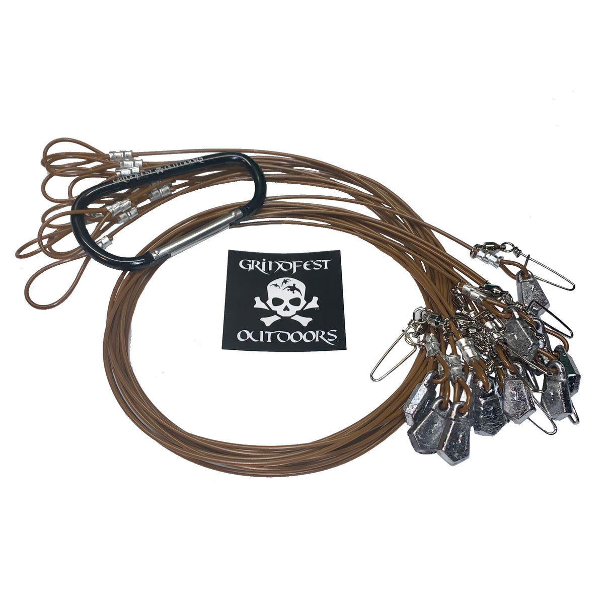 Metal Custom Rig 1oz Coated Steel Cable Texas Rigs – GrindFest Outdoors